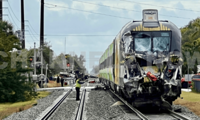 A Brightline passenger train collided with a fire truck in Delray Beach, Florida, resulting in multiple injuries and significant damage. The incident occurred at the intersection of East Atlantic Avenue and Southeast 1st Avenue.