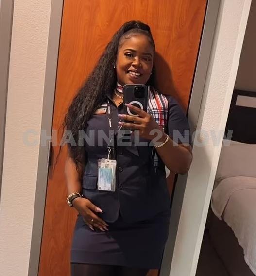 Flight attendants Ian Epstein and Danasia Elder