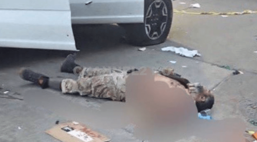 A graphic image circulating online depicts the suspected perpetrator of the New Orleans car-ramming attack lying deceased outside a heavily damaged vehicle.