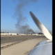 Emergency responders are on the scene of a plane crash that occurred in Fullerton, California, where smoke was seen billowing from the impact site. The incident reportedly involved an aircraft colliding with a building, sparking a significant fire.