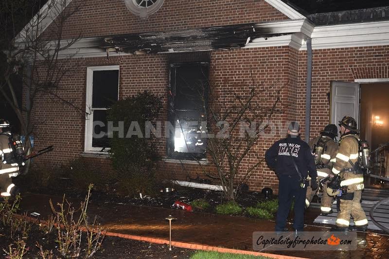HARRISBURG, PA – An early morning fire at the Pennsylvania Governor’s Residence is under investigation as a suspected act of arson, according to Pennsylvania State Police.
The incident occurred around 2:03 a.m. Saturday in the 2000 block of North Front Street.
City fire crews were dispatched to the scene under Box 1-3 for reports of a building fire at the official residence.