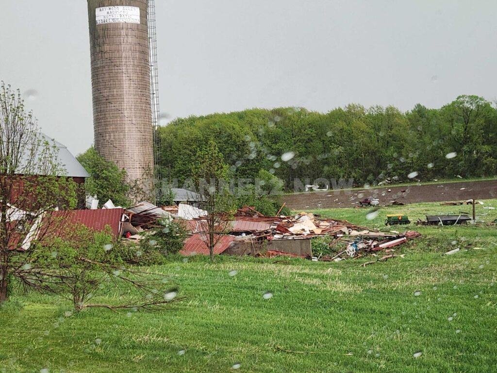 MAYVILLE, Wis. — Emergency crews responded to widespread storm damage in Dodge County Thursday evening after a confirmed tornado touched down in the city of Mayville, causing significant destruction to structures across the area.